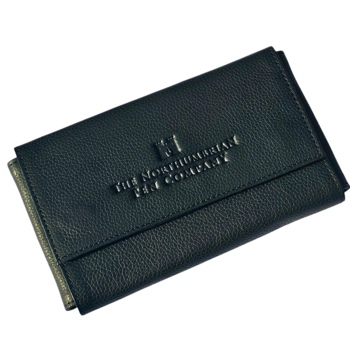 Leather 3 Pen Flap Case - Northumbrian Pen Co Ltd - Black - JoWo Fountain Pen Nibs