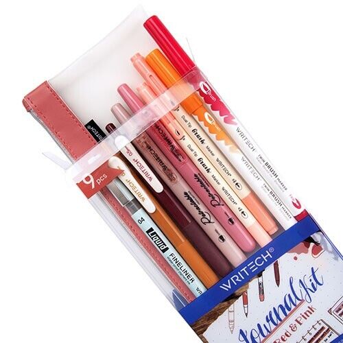 Writech Journaling Kit 9 pc - Writech - Red & Pink - JoWo Fountain Pen Nibs