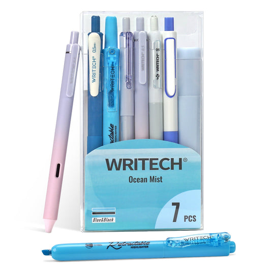 Writech 7pc Journaling Sets - Writech - Blue & Black - JoWo Fountain Pen Nibs
